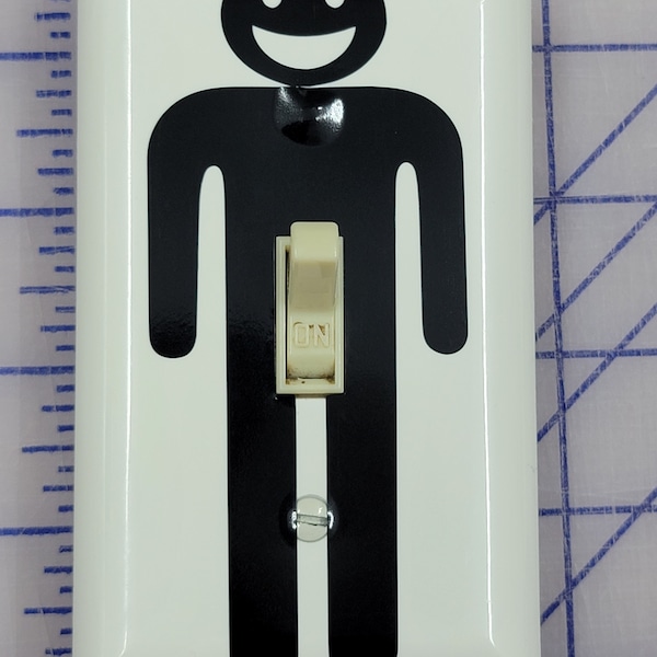 Light Switch Guy funny vinyl sticker decal for normal light switch Great Gift.  Multiple colors .  Great gift for everyone