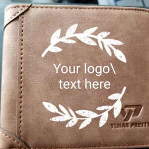 Leder lasergravierte Hochzeit Familienfotogravur WALLET Bild Geschenk Mama individuell personalisiert