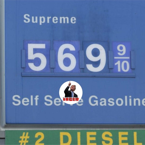 Donald Trump Do you miss me yet? Joe Biden Gas Crisis Gas Pump High Gas Prices  American USA Vinyl Decal Sticker Custom Made to Order 2"