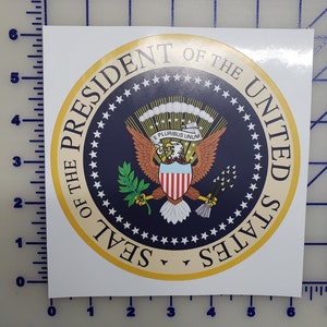 President of the United States USA Official Seal replica Logo Decalcomania in vinile