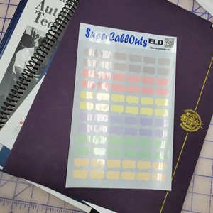 Planning Call Outs   for planner binder Bopp multi color Super sheets  Planner Stickers