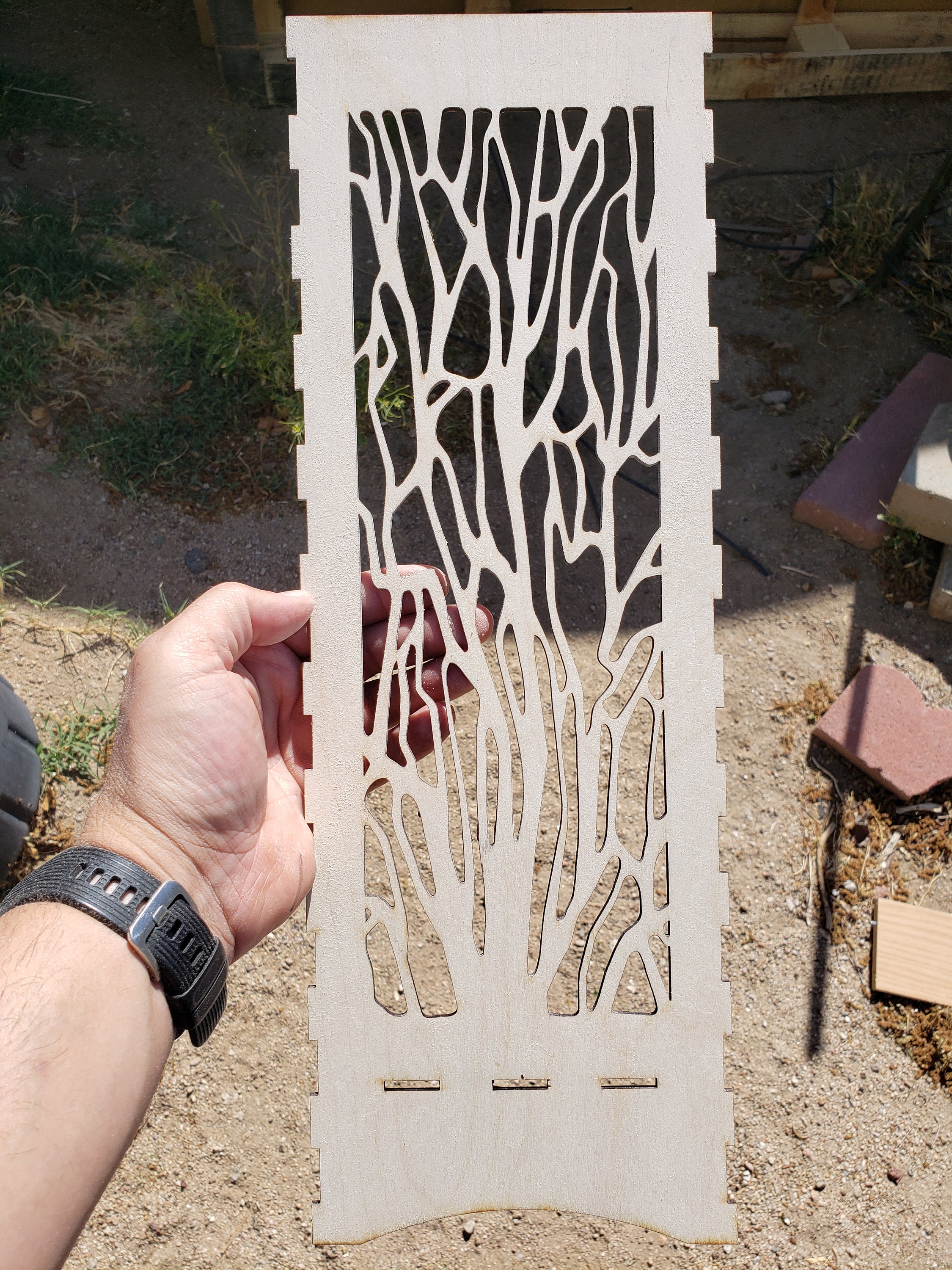 Custom wood LED Lamp. Gift bright multi color wood laser ...