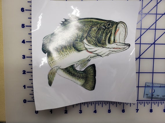 Large Mouth Bass Fish Fishing Boat WINDOW Sticker Logo Vinyl Decal