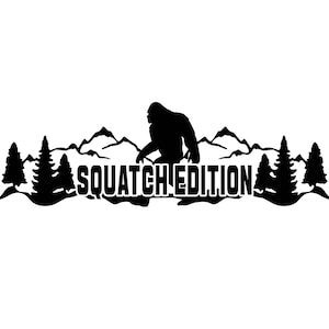 Adesivo de vinil sub-cruzado edição Squatch feito sob encomenda, caminhões off-road, pé grande assustador