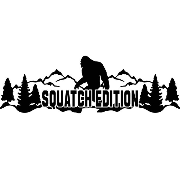 Squatch Edition Sub Cross Vinyl Decal Sticker Custom Made to Order Off-Road Trucks scary Bigfoot