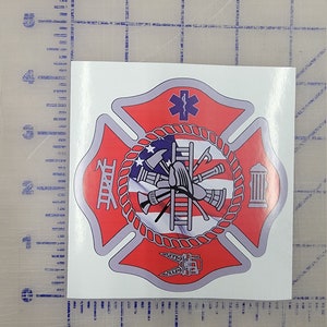 Firefighter vinyl Fire EMT paramedic first responder sticker decal 4&quot;