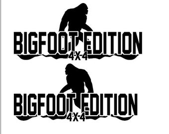 Bigfoot Edition 4x4 Large Decal Mirrored Set 14&quot; long by 4.2&quot; high each