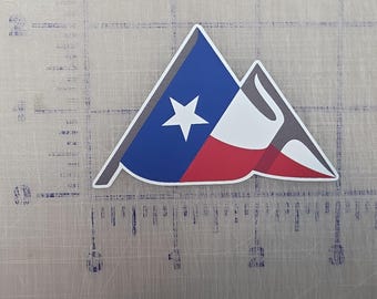 Texas Flag Mountains 2&quot; or 3&quot;  | Decal Vinyl Sticker | Cars Trucks Vans Walls Laptop | 2nd Amendment American enthusiasts Custom America