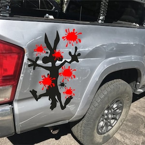 Wiley With Blood Splats Car Scratch Coyote Band-Aid Vinyl Decal Sticker Custom Made to Order boo boo cover