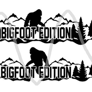 Bigfoot Edition Sub Cross MIRROR SET  Vinyl Decal Sticker Custom Made to Order Off-Road Trucks scary