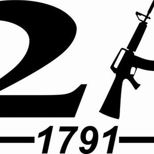 2nd Amendment 1791  Bill Of Rights American sticker vinyl di-cut Door Decal We the People