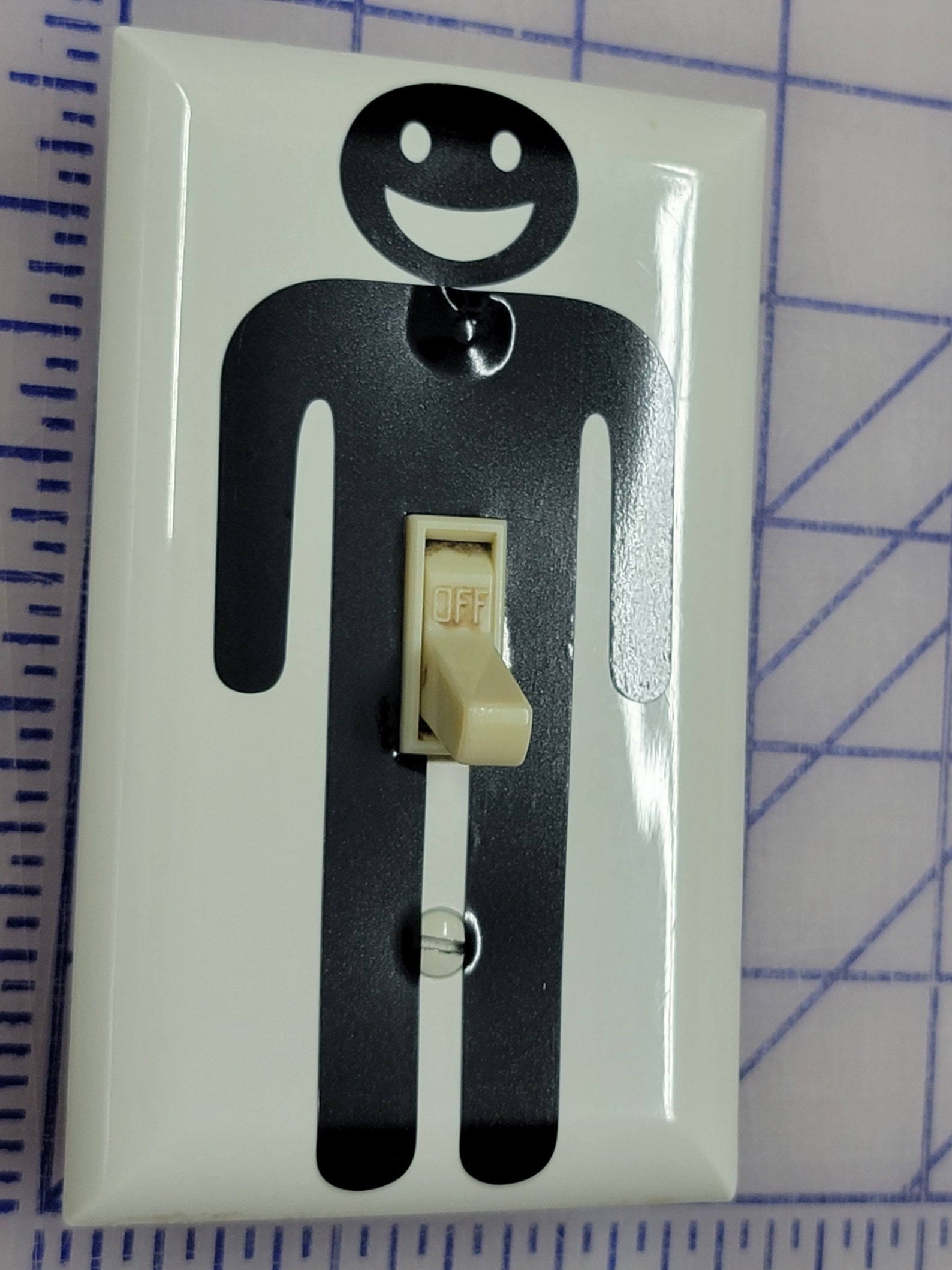 Light Switch Guy Funny Vinyl Sticker Decal for Normal Light Etsy