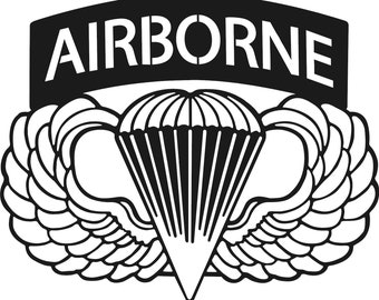 Airborne 2 Army Military Circle United States Eagle USA Proud Digital File