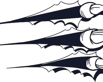 Raptor Claw Scratches  Vinyl Decal Sticker Custom Made to Order Off-Road Trucks scary
