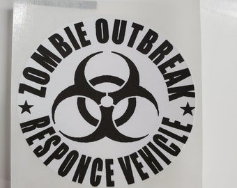 Zombie Response Team Vehicle Outbreak  Decal  American Pride of the USA Vinyl Decal Sticker Custom Made to Order 2" circles
