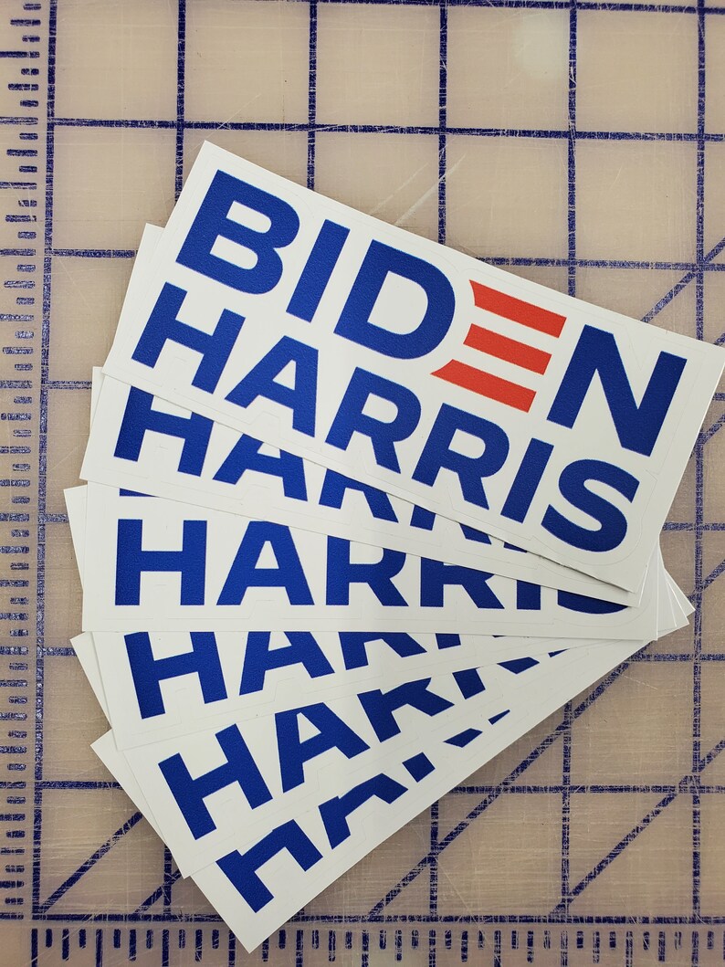 Biden Harris President Bumper sticker 6 pack replica Logo Etsy