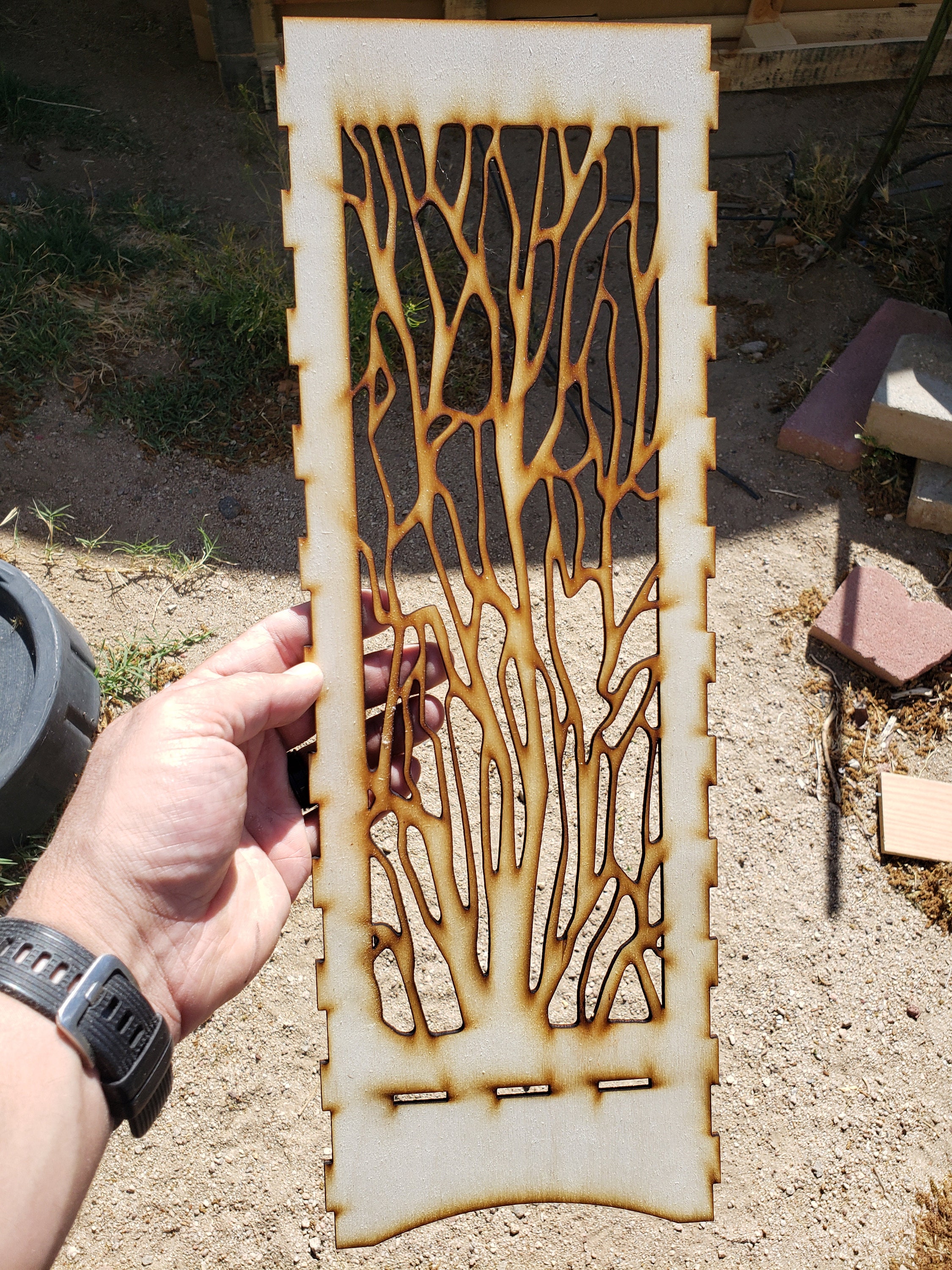 Custom wood LED Lamp. Gift bright multi color wood laser ...