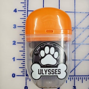 Custom Dog Treat Container with custom sticker