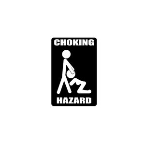 Asfixia Hazard Zero F * &ks dado decalque vinil sinal de aviso adesivo de festa 4"