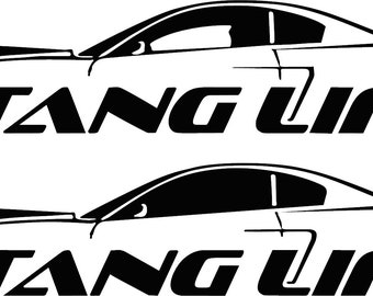 Stang Life Silhouette Car Hotrod Race Track  USA Proud Digital File