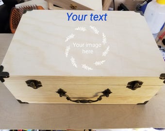 Engraved box, Personalized Engraved box, Memory box, Wooden box, Keepsake box, Custom Wooden Boxes, Storage box, Wooden jewelry box LARGE