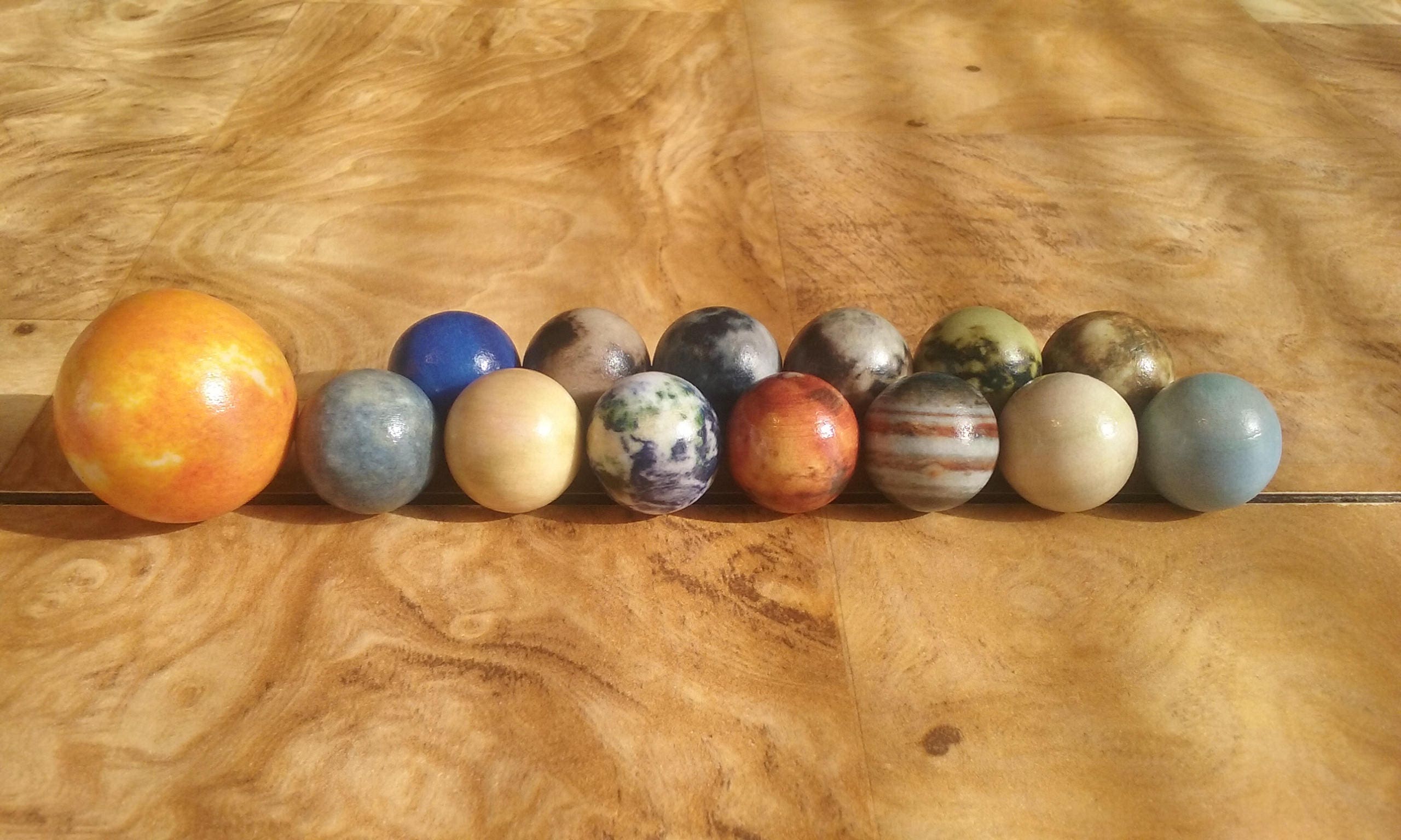 Solar System Marbles set. 3D Printed Sandstone. Polished. Sun Etsy