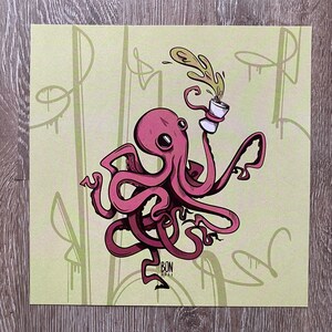 Brew Octo Print/ Craft Beer Octopus