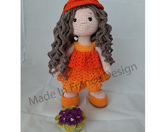 French tutorial, Clémentine doll, crochet pattern