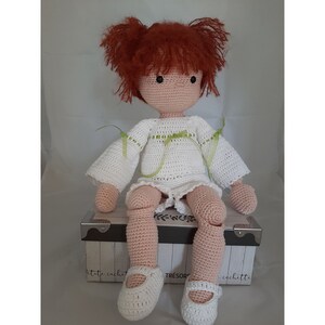 Pattern in US English, Cherry articulated doll, crochet pattern image 2