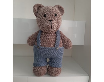 Tutorial in French, Bamboo the bear, crochet pattern