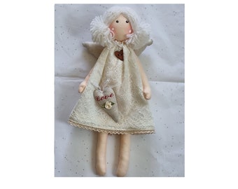 Rag doll, Little Angel, 33/34cm, Handmade, Unique piece, to offer or to offer, many occasions