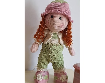 Tutorial, in French, PISTACHIO Doll, Crochet, Pattern, Patron, Tutorial, Amigurumi, Doll