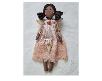 Rag doll, Little Angel, 33/34cm, Handmade, Unique piece, to offer or to offer, many occasions