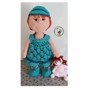 Tutorial in French - Emeraude doll and her toy - crochet - complete PDF