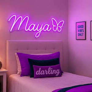 Custom Name Neon Sign Bedroom, light up sign, Dorm Decor For girls,teen christmas gifts, girl