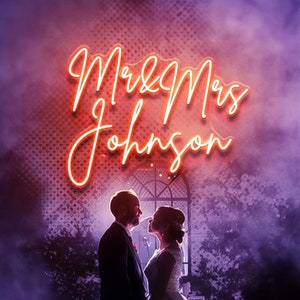Mr and Mrs Neon sign wedding, Custom Neon Sign Wedding, Welcome Sign Neon, Last Name Sign Wedding Backdrop, Personalized Wedding Gifts