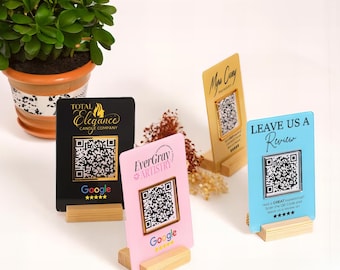 Custom Multi QR Code Business Sign: Social Media & Payment