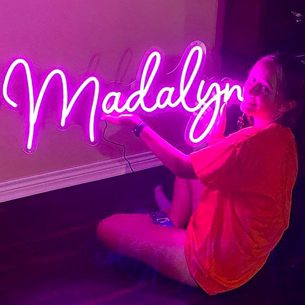 Neon name sign bedroom, Neon Sign teenage Girl gifts, Neon sign custom, neon sign custom name, dorm decor, neon light name, cara5