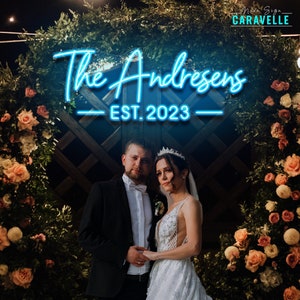 Custom Wedding Neon Sign: Personalized Name, Wedding Decor