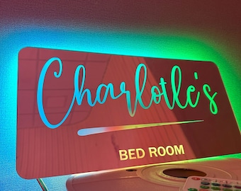 Personalized LED Name Sign: Custom Bedroom Decor with Remote