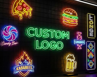 Custom Name Neon Sign,  Logo sign for business,  Neon Light Sign, Personalized Neon Decorations Neon logo sign custom, business sign wall