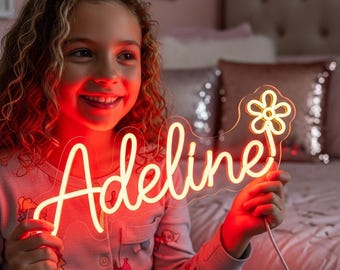 Custom Neon Name Sign: Kids Bedroom Decor, Teen Girl Gift