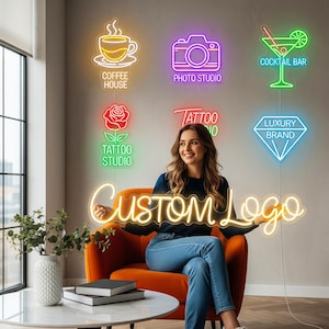 Neon Logo Wall Sign – Personalized LED Light for Brand & Decor,