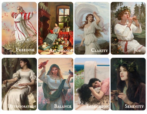 Prints Art & Collectibles Vibrant Rebirth Oracle Cards Instant download ...