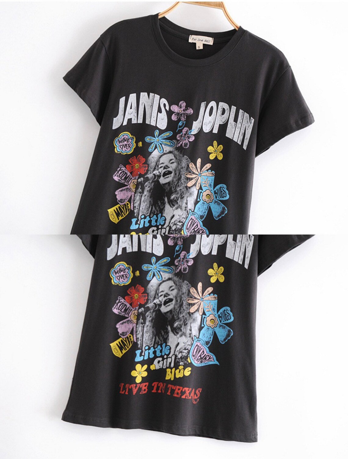 Vintage Janis Joplin Flower Band Tee Flower TShirt Etsy