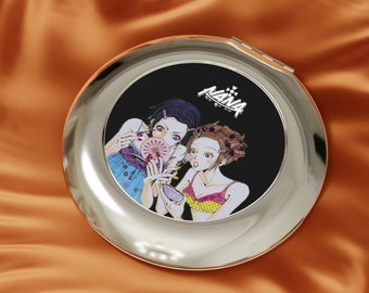 Nana Manga compact travel mirror, Anime mirror, Nana Osaki mirror, Nana Komatsu mirror, Anime compact mirror