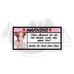 Anime Warning Sticker, Visor Warning Label, Nana Anime Warning Sticker, Cute Car Label, Waterproof Vinyl