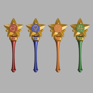 Sailor Moon Inner Scout Wands 3D Print Files