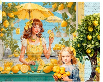 Summer Lemons Digital Journal Kit