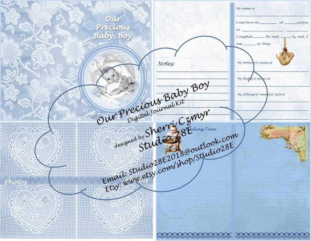 Our Precious Baby Boy Digital Journal Kit Etsy our-precious-baby-boy-digital-journal-kit-etsy